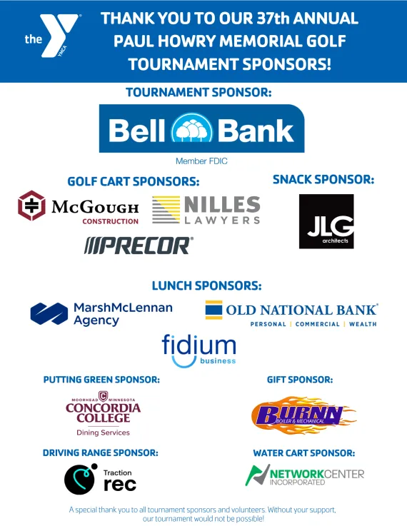37th Annual Paul Howry Golf Tournament Sponsors